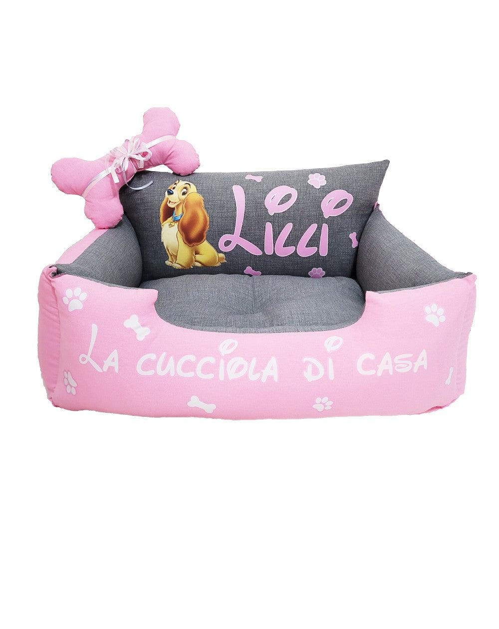 Cuccia personalizzata per cane Disney Lilli Pink