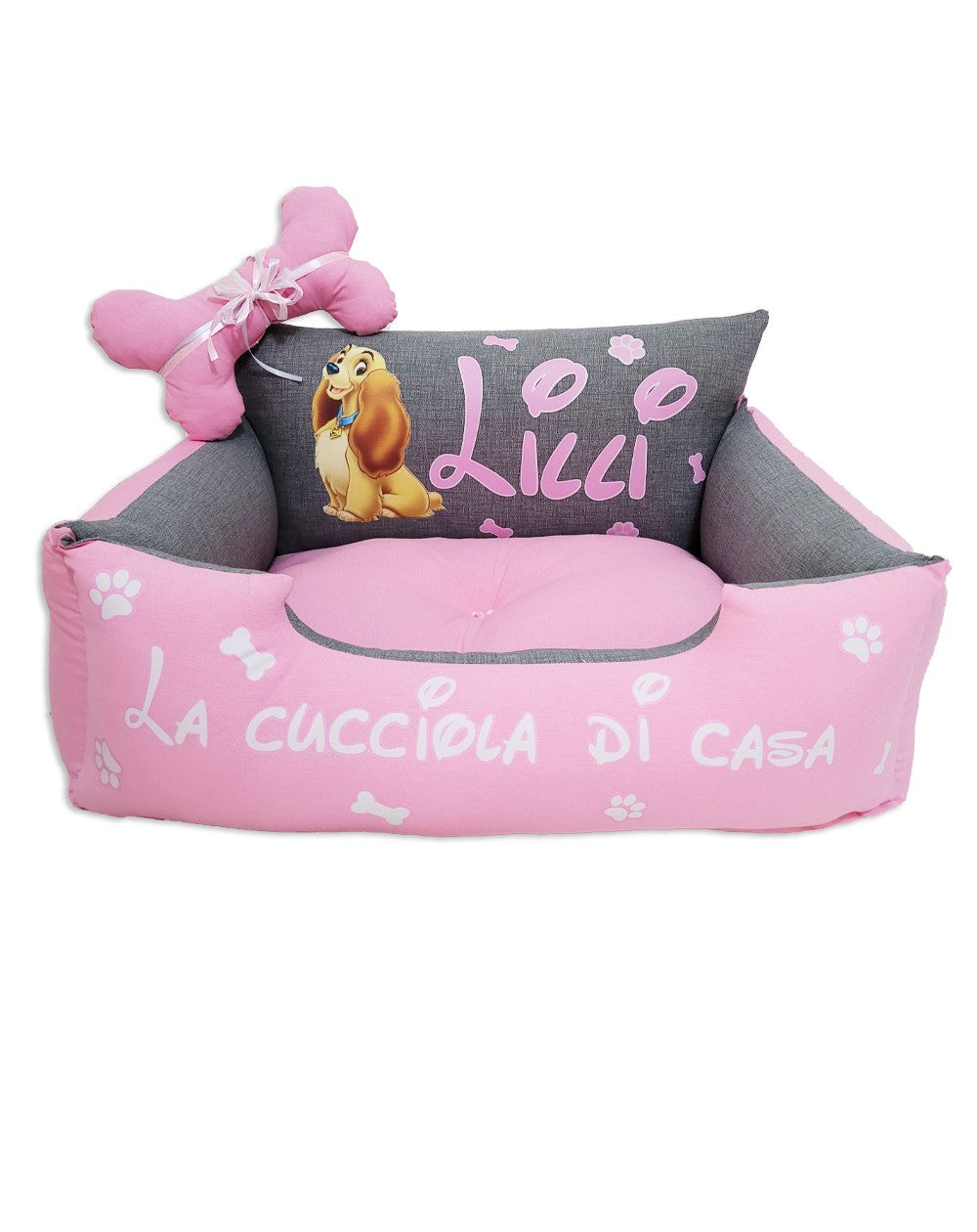 Cuccia personalizzata per cane Disney Lilli Pink