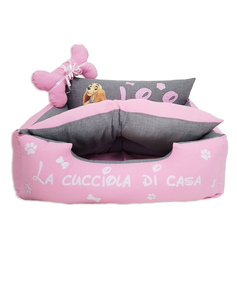 Cuccia personalizzata per cane Disney Lilli Pink