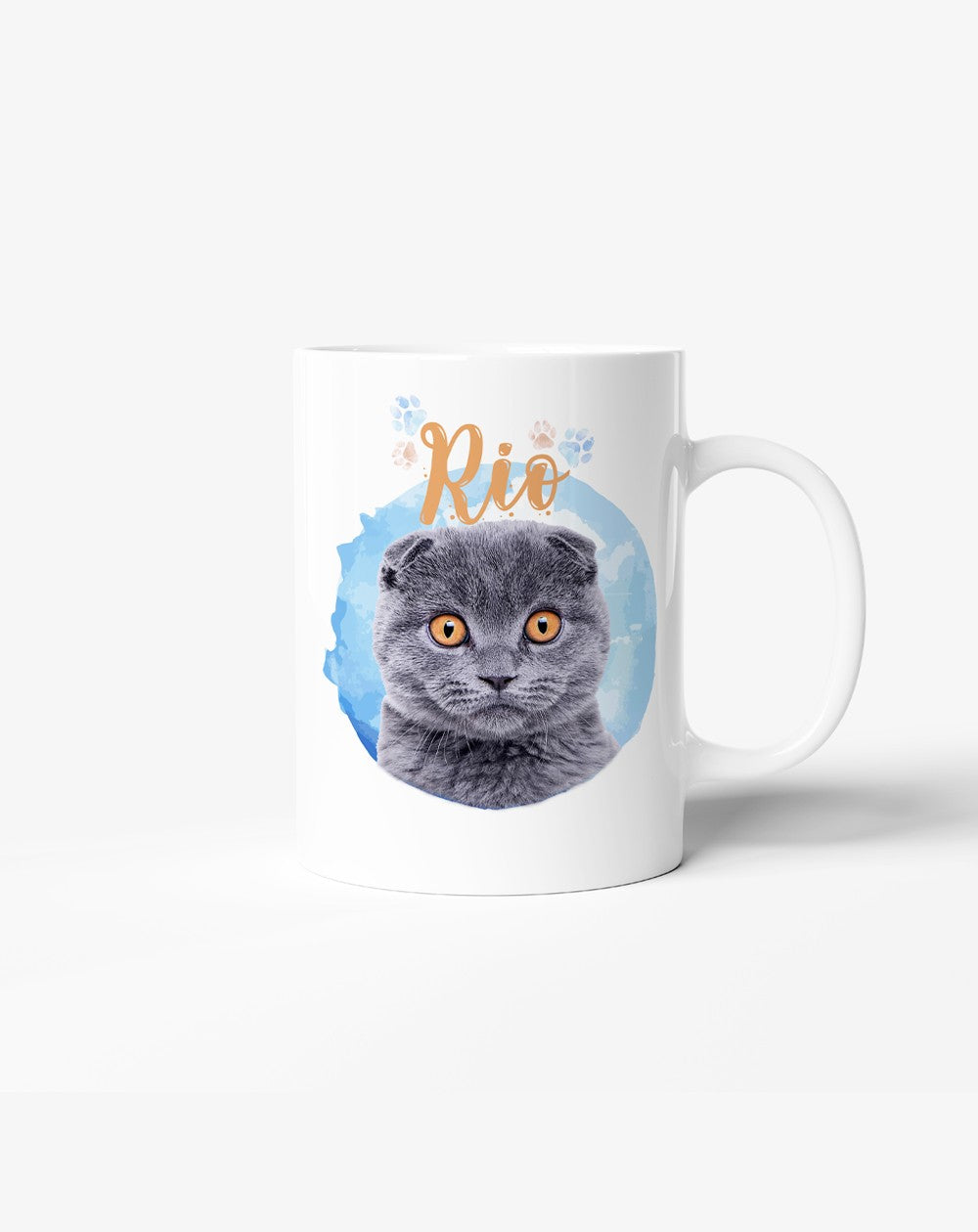 Personalisierte Tasse mit Foto, Katzenfarbe