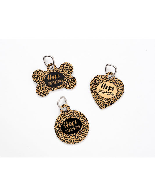 Personalisierter Leoparden-ID-Tag