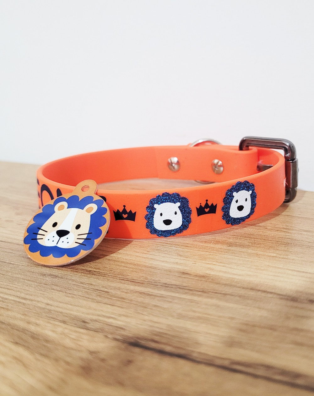 Collare personalizzato con nome per cani modello Lion