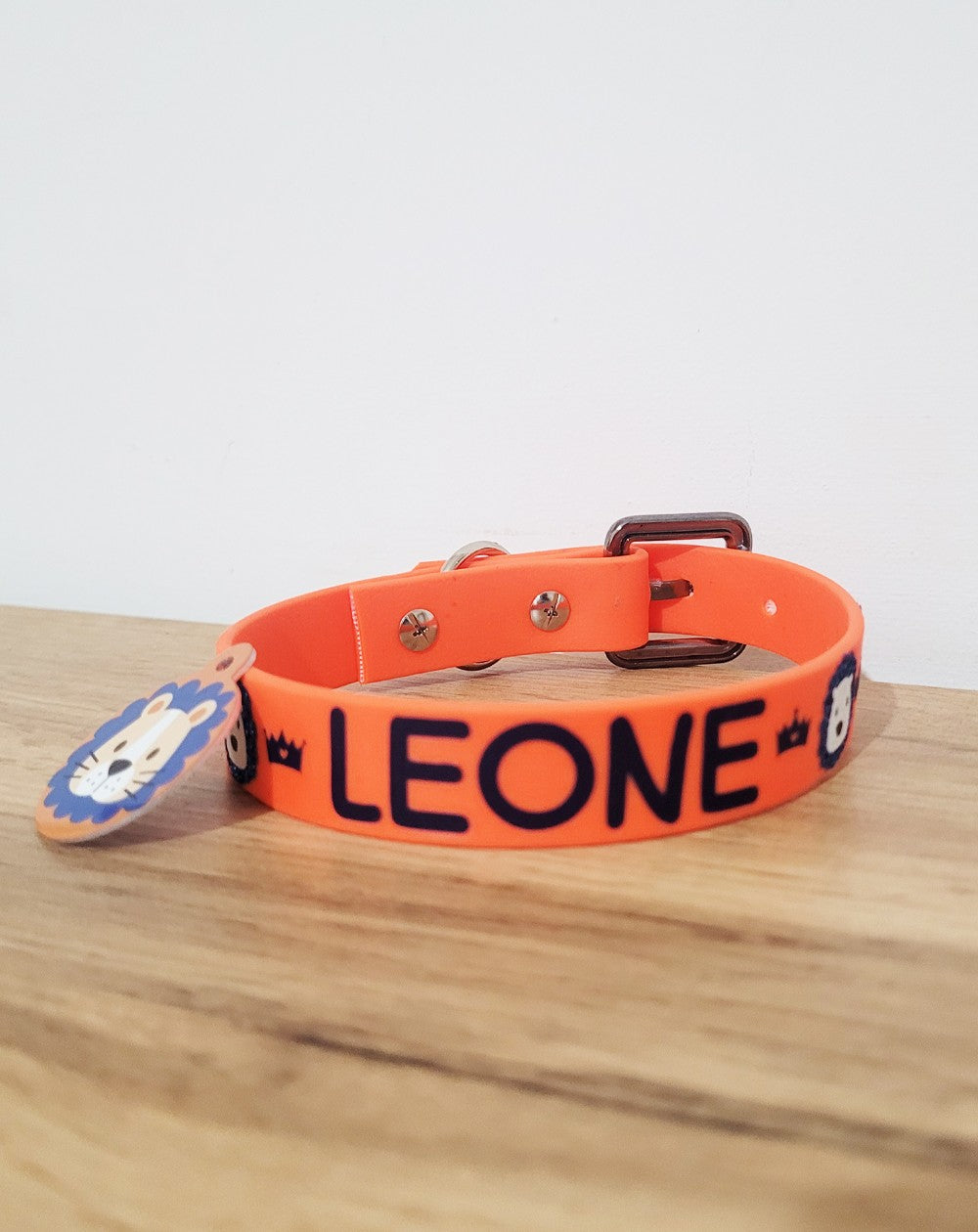 Collare personalizzato con nome per cani modello Lion