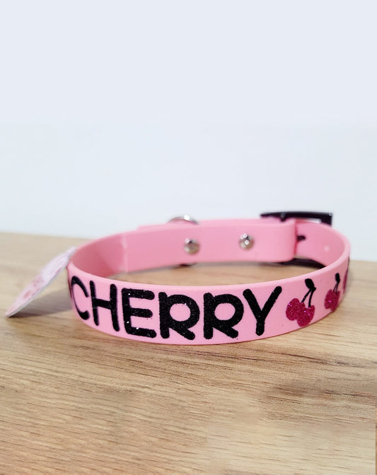 Collare personalizzato con nome per cani modello Cherry