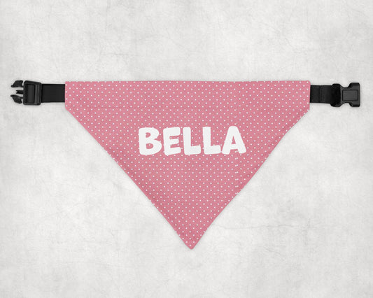 Bandana per Cani personalizzata Pois rosa