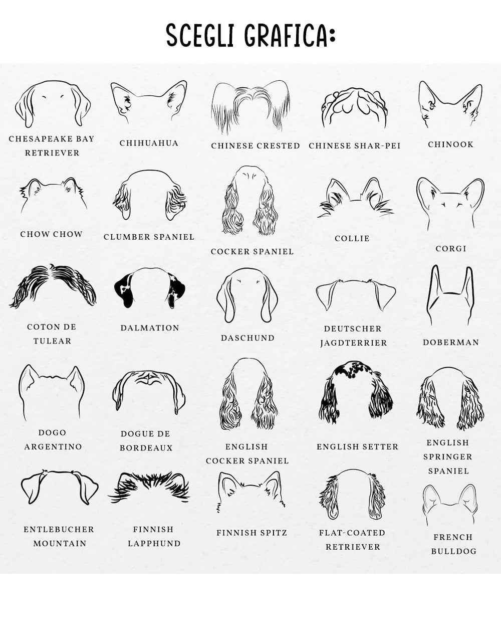 T-shirt personalizzata Dog Ears