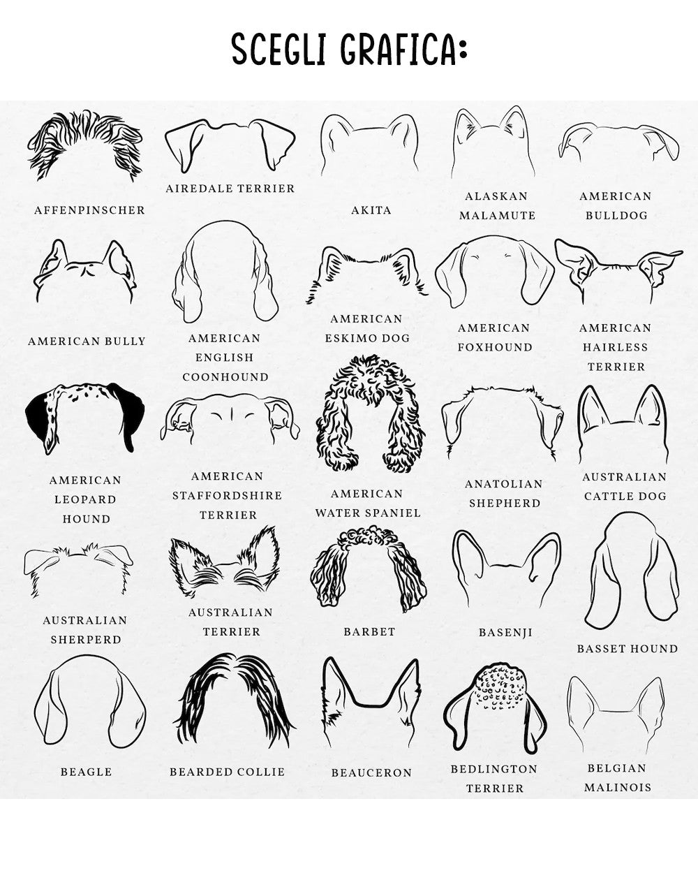 T-shirt personalizzata Dog Ears