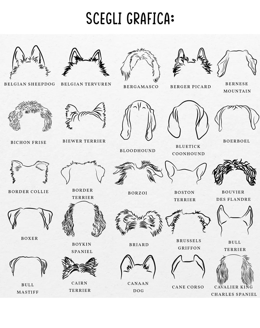 T-shirt personalizzata Dog Ears