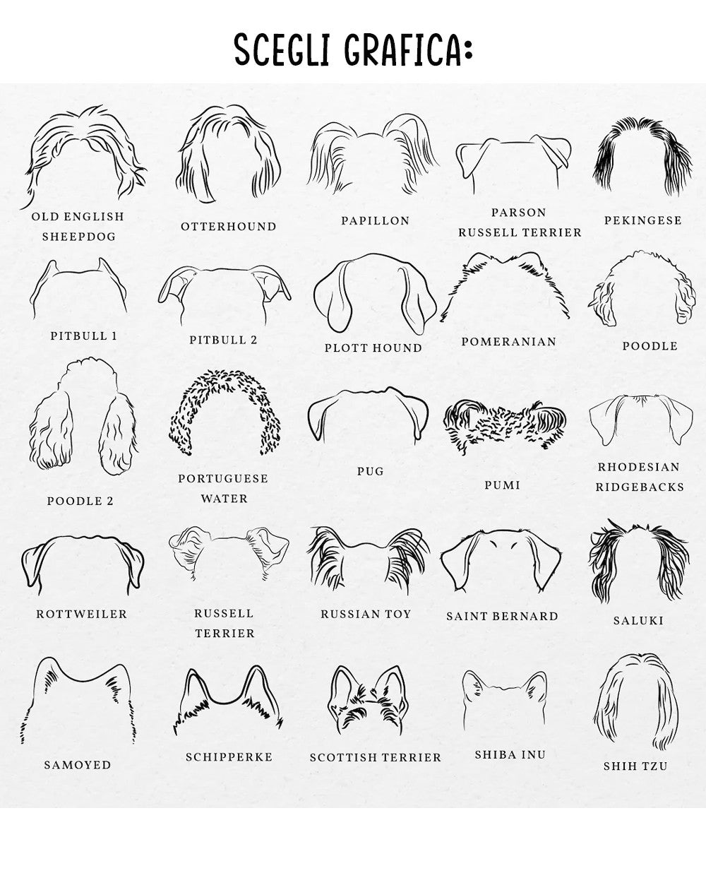 T-shirt personalizzata Dog Ears