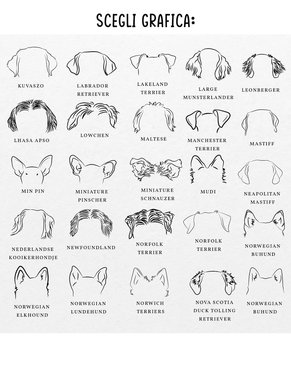 T-shirt personalizzata Dog Ears