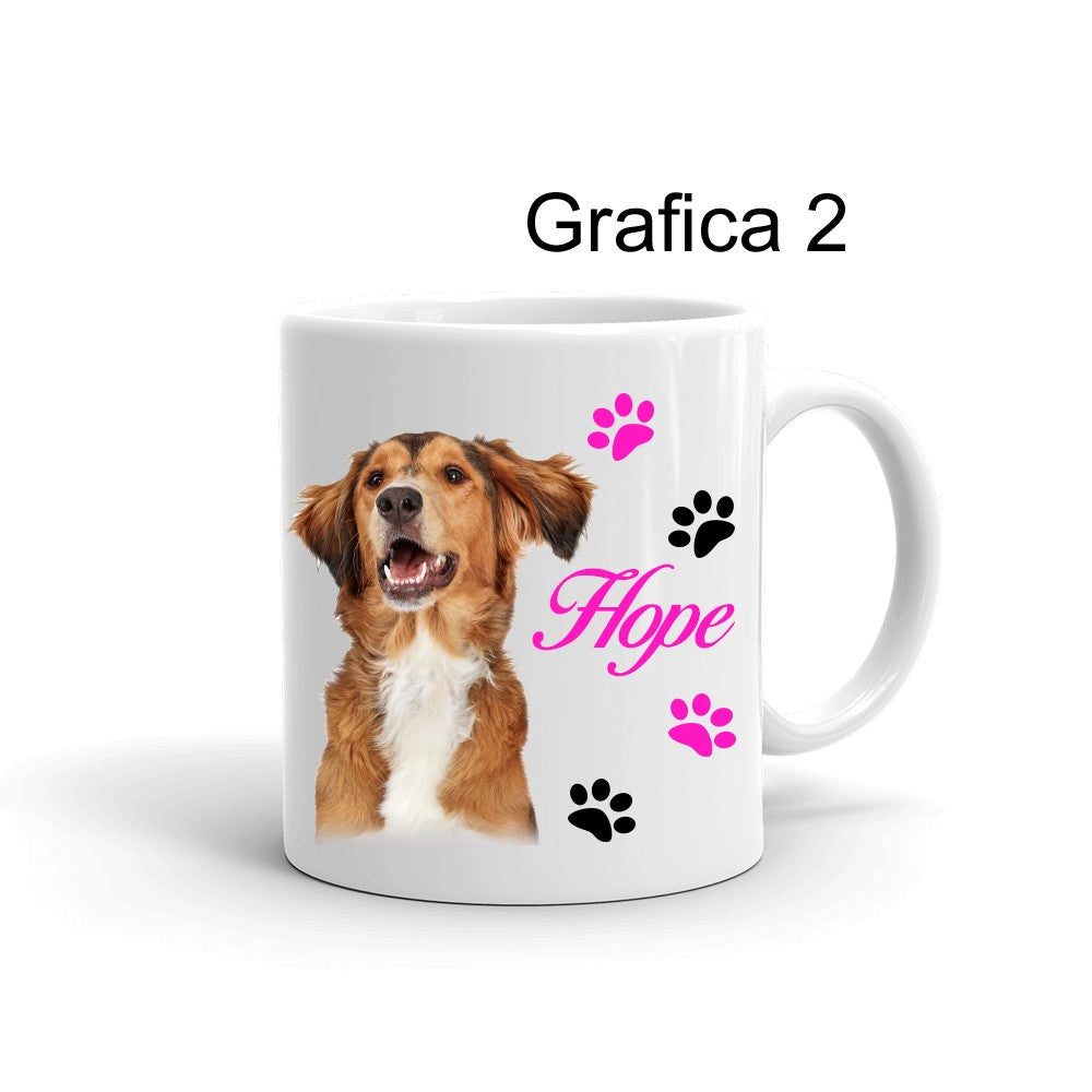 Tazza personalizzata Foto Cane Zampette