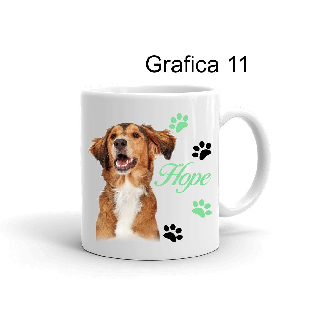 Tazza personalizzata Foto Cane Zampette