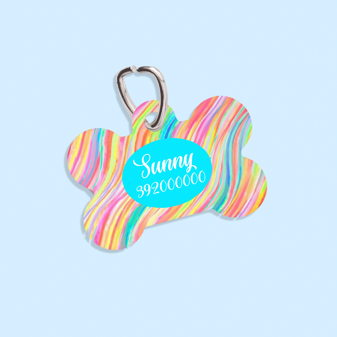 Personalized ID Tag - Rainbow